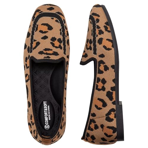 Image of Frank Mully Women's Loafer Flats Square Toe Comfortable Office Work Shoes, Cute Penny Loafer Slip On Walking Driving Shoes
