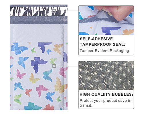 UCGOU-Bubble-Mailers-4x8-Inch-Colorful-Butterfly-50-Pack-Poly-Padded-Envelopes-Small-Business-Mailing-Packaging-Self-Seal-Waterproof-Boutique-Mail-Shipping-Bags-for-Jewelry-Makeup-Supplies-000