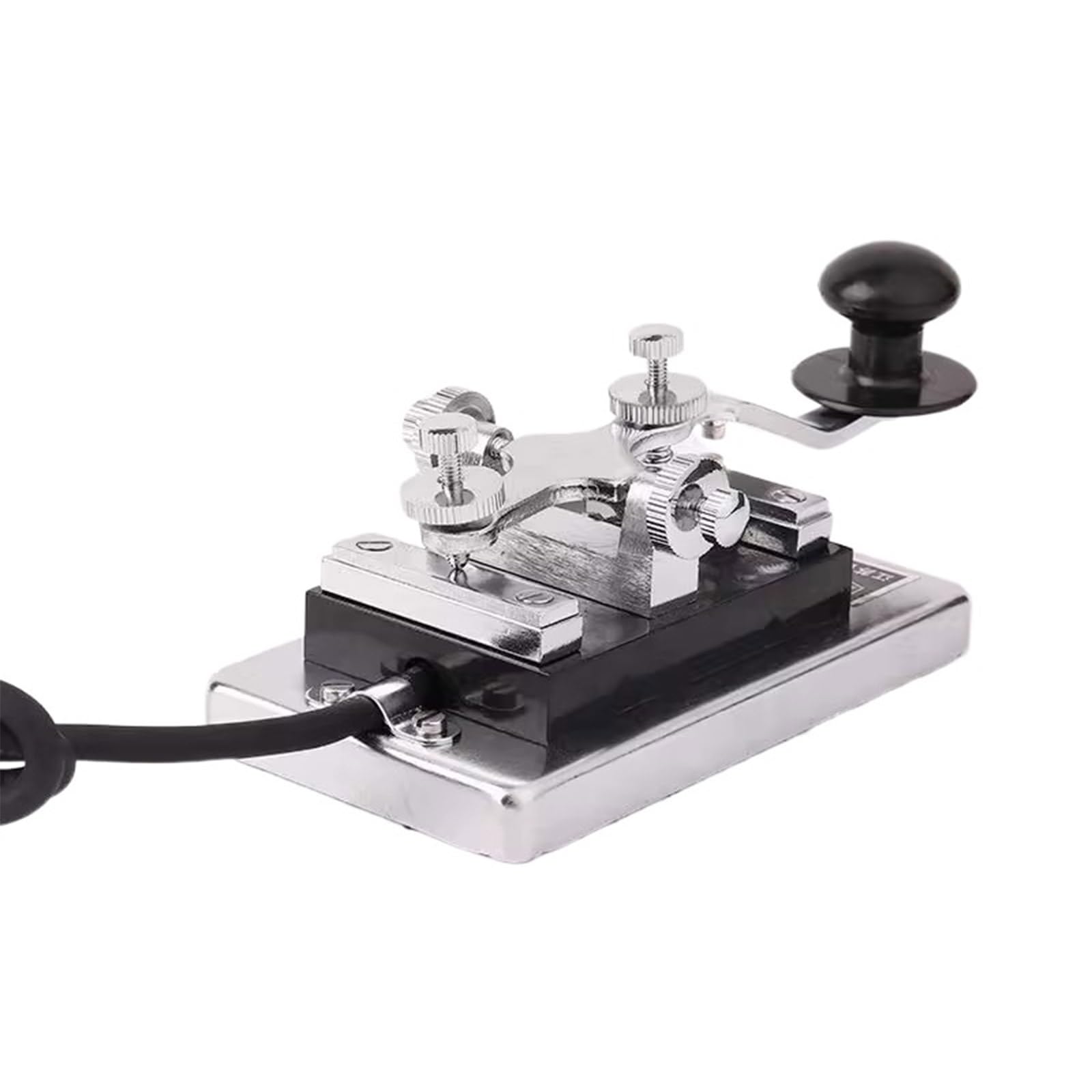 Llave de mano de acero inoxidable CW TelegraphHand para radio de onda corta para enseñanza, radio de onda corta, dispositivo de entrenamiento de llaves pesadas