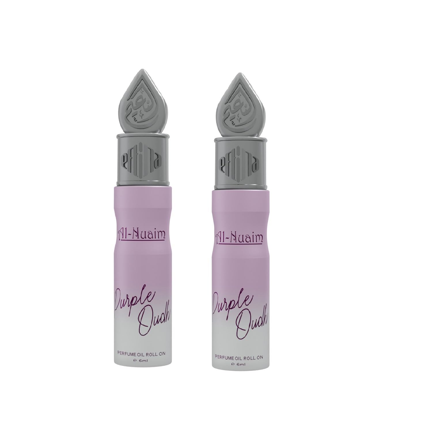Al-NuaimPurple Oudh Attar Roll On for Men & Women - Pack of 2 (6ml Each) | Alcohol Free Attar