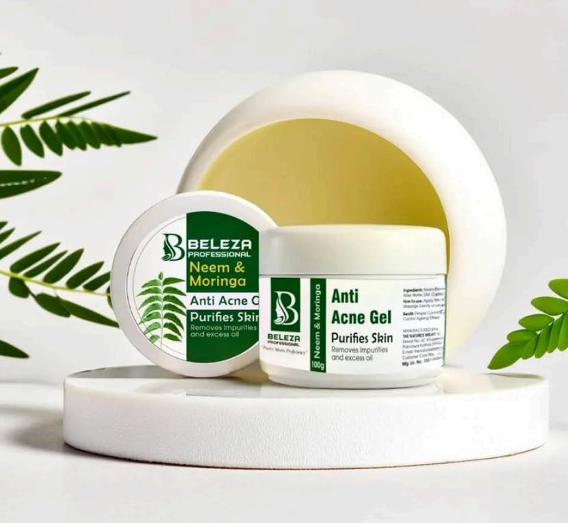 Beleza professional Neem & Moringa Anti Acne Gel to Reduce darkspots,Sunburn mark, Blackhead & Acne (100 ml)-picture-10