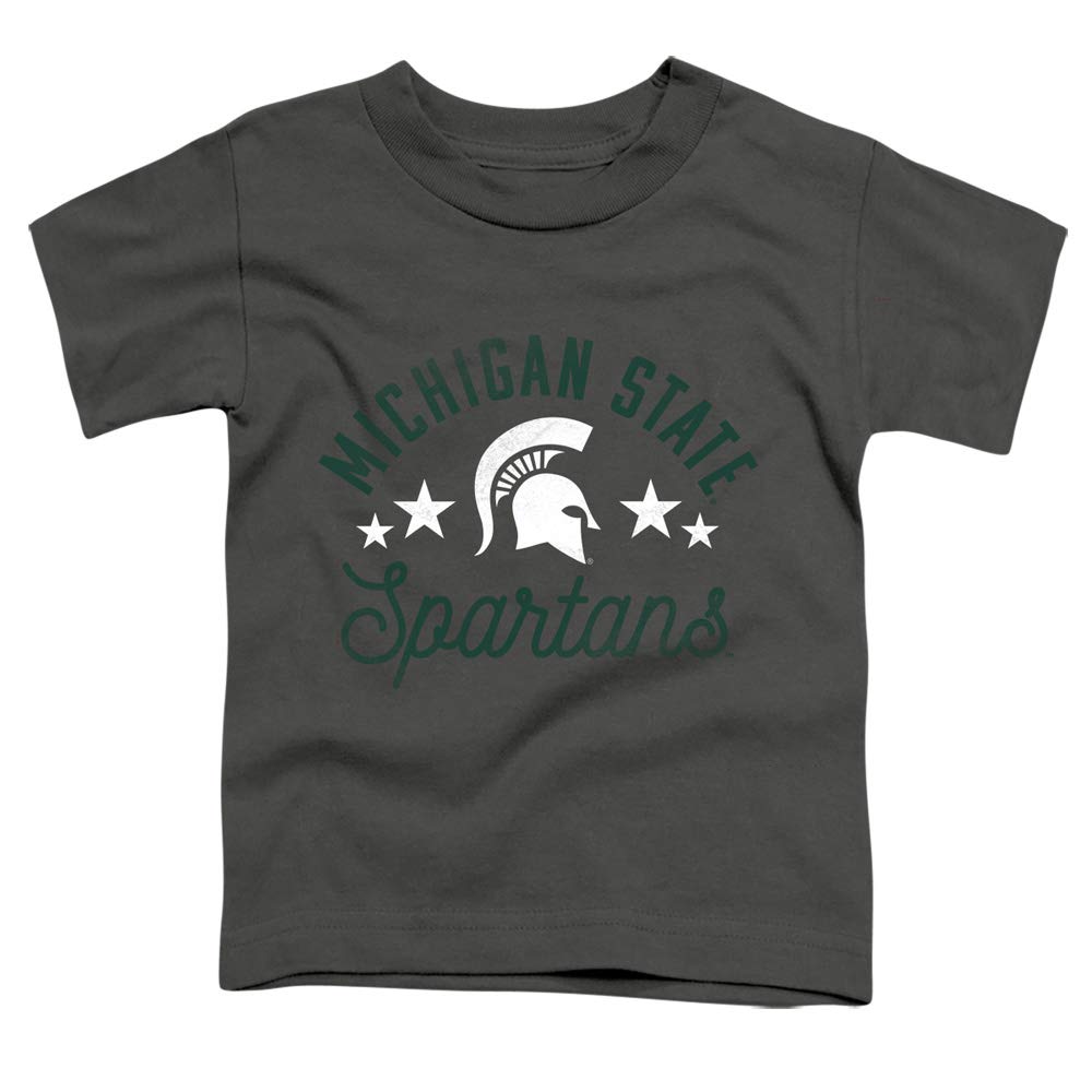 MSU Spartans Michigan State Michigan Unisex Toddler T Shirt, Charcoal, Large (4T)
