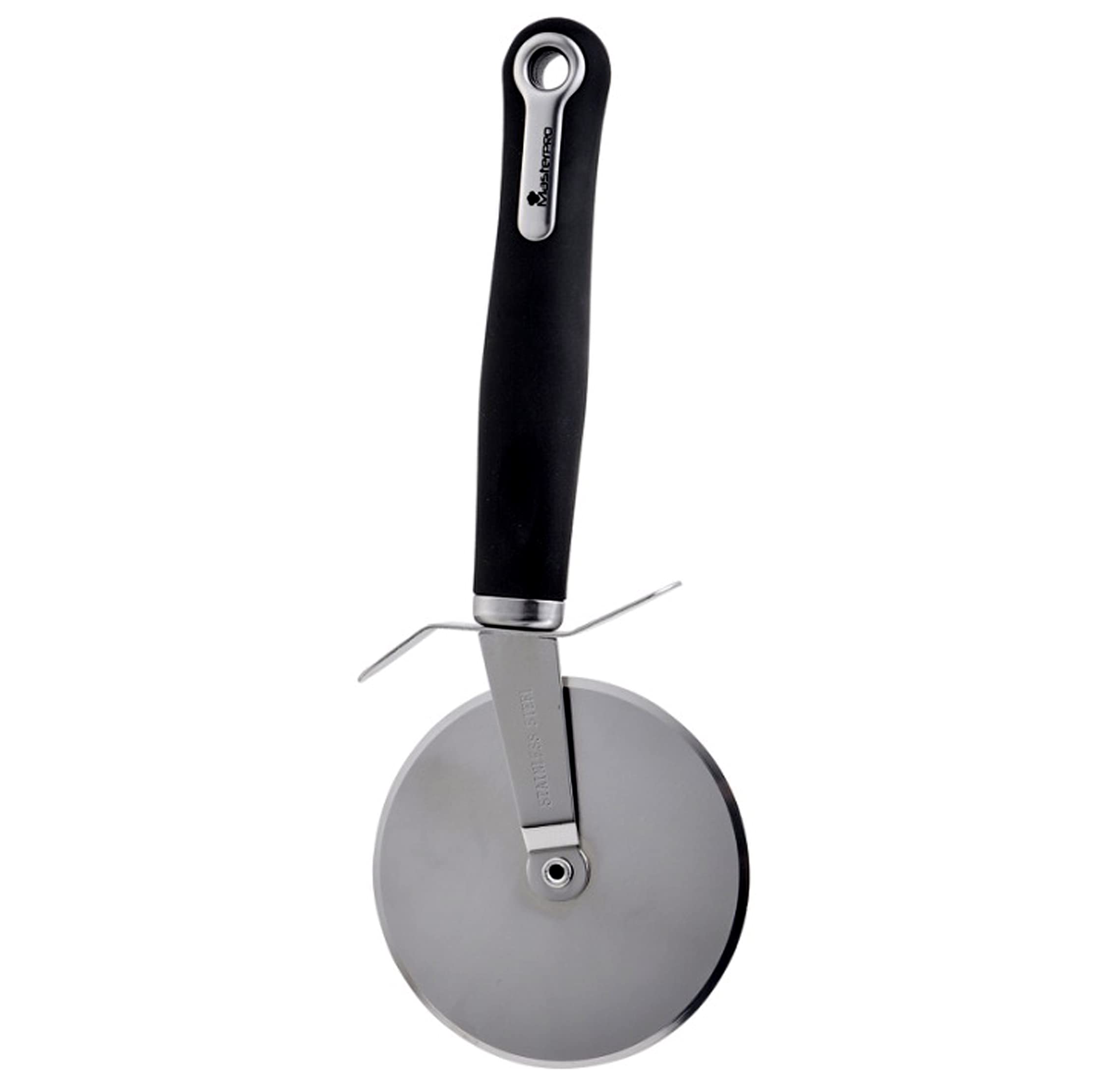 MasterPRO Bergner Master Pro Stainless Steel Pizza Cutter Cycle for Kitchen (Black)