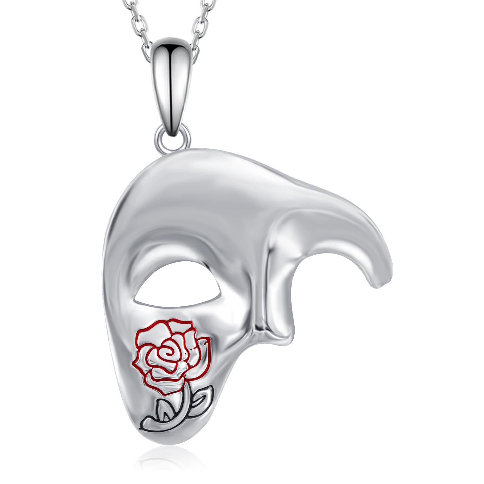 Phantom of the Opera Necklace 925 Sterling Silver Phantom of the Opera Merchandise Necklace Broadway Music Theater Gifts for Women Men