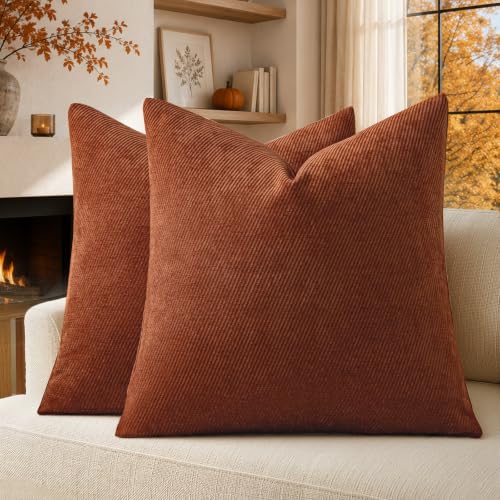 Image of a moment Fall Decorative Throw Pillow Covers Pack of 2,16x16 Inch Rust