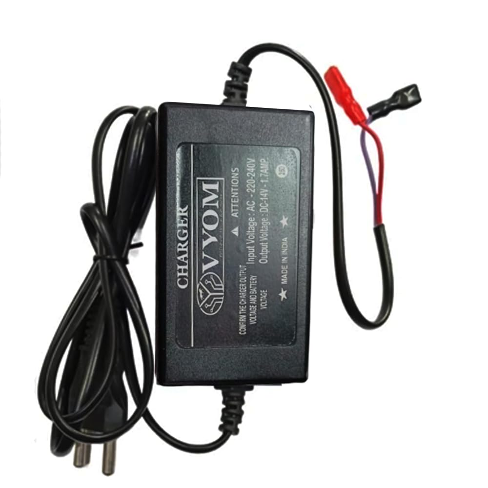12V DC Battery Charger Adapter | 14V 2A SMPS Fast Charging Power Supply with Battery Thimble Connector | Compatible with Bike, Car, UPS, Inverter, LED Strip Lights, CCTV & DIY Electronics-image-24