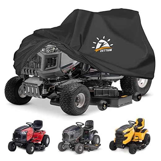 Zettum Riding Lawn Mower Cover - Lawn Tractor Covers Waterproof & Heavy Duty, 600D Outdoor Mower Cover Universal fit with Storage Bag for John Deere, EGO, Toro, Craftsman, Husqvarna, Honda and More