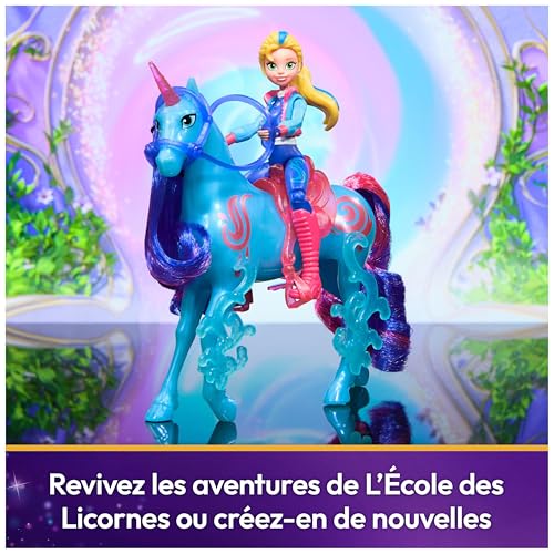 Unicorn Academy - L'Ecole des Licornes - Licorne River + Poupée Isabel - Licorne, Poupée Et Accessoires À Collectionner - Jouets Inspirés De La Série L'Ecole des Licornes - Jouet Enfant 4 Ans Et +