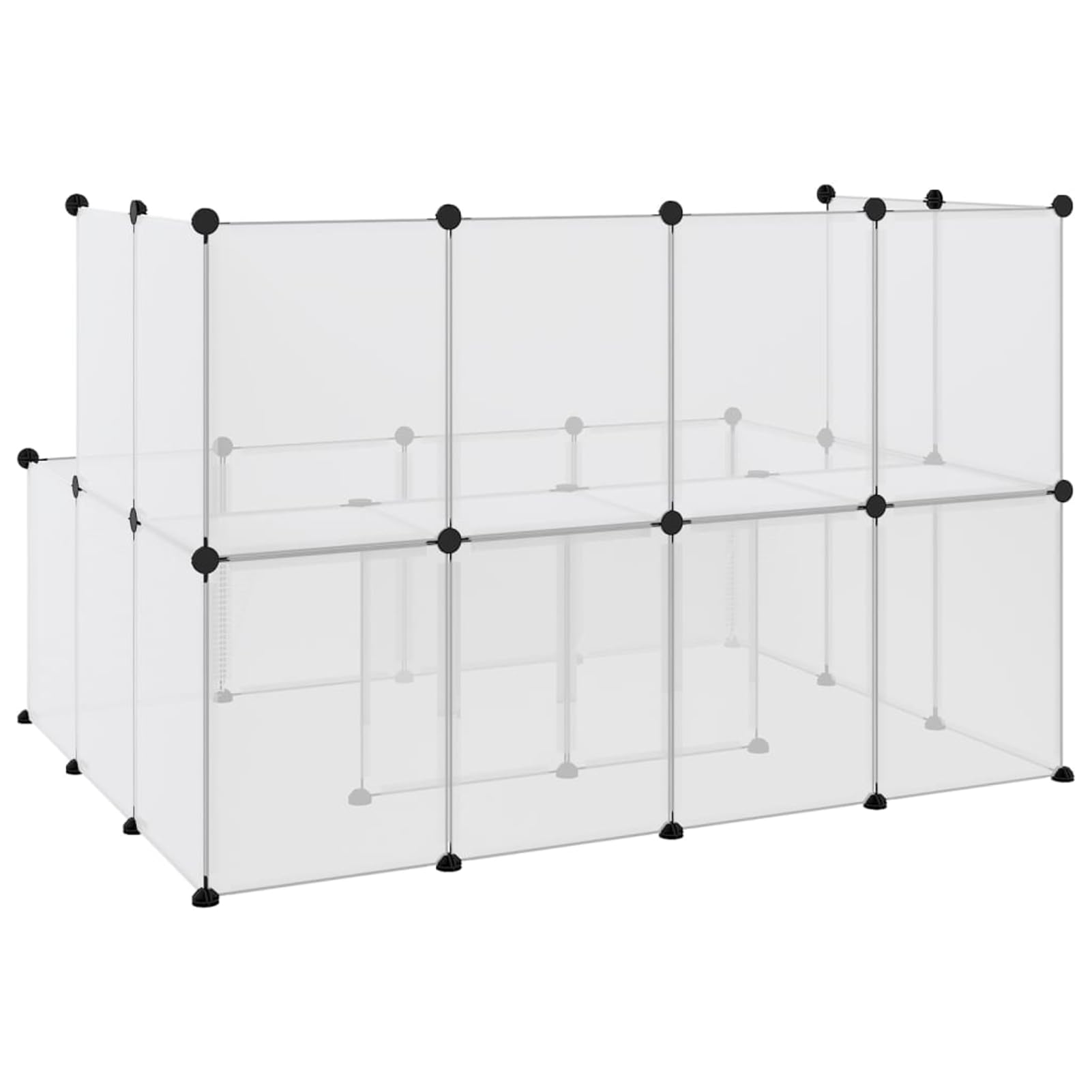 Homgoday Gabbia per piccoli animali trasparente 143x107x93 cm PP e acciaio Habitat e gabbie per piccoli animali e forniture per animali domestici