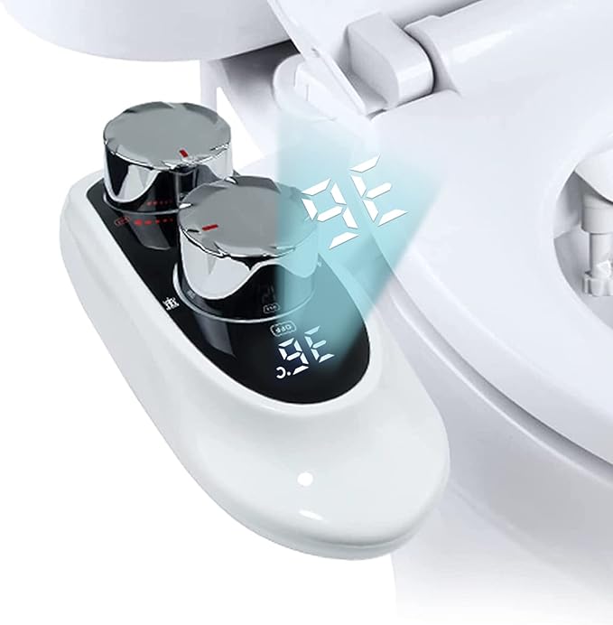 BidetToilettensitzAufsatz, TemperaturVisualisierung, Doppeldüsen