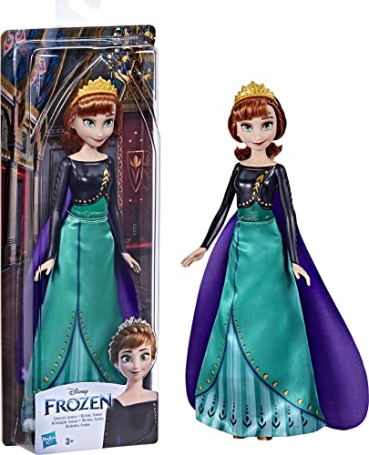 Disney Frozen 2 Queen Anna Shimmer Fashion Doll, Removable Clothes and Accessories, Long Red Hair, Toy for Kids 3 Years Old and Up