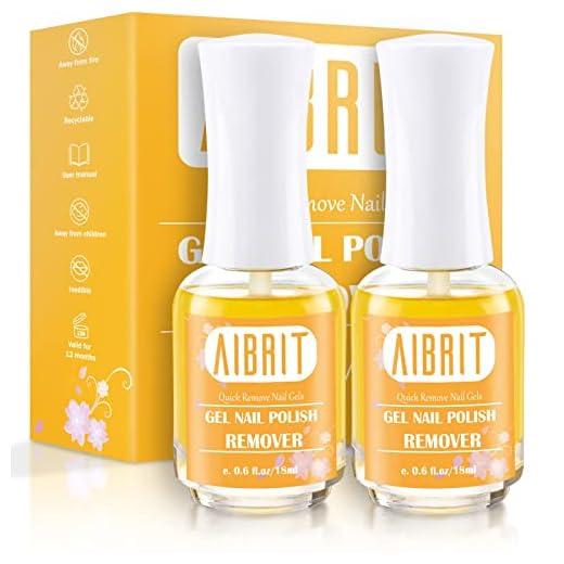 AIBRIT Gel Nail Polish Remover 2 Pack, Gel Polish Remover in 3-5 Minutes, Soak Off Remover for Nail Polish, Removedor de Esmalte Gel, 0.6 fl oz/18ml