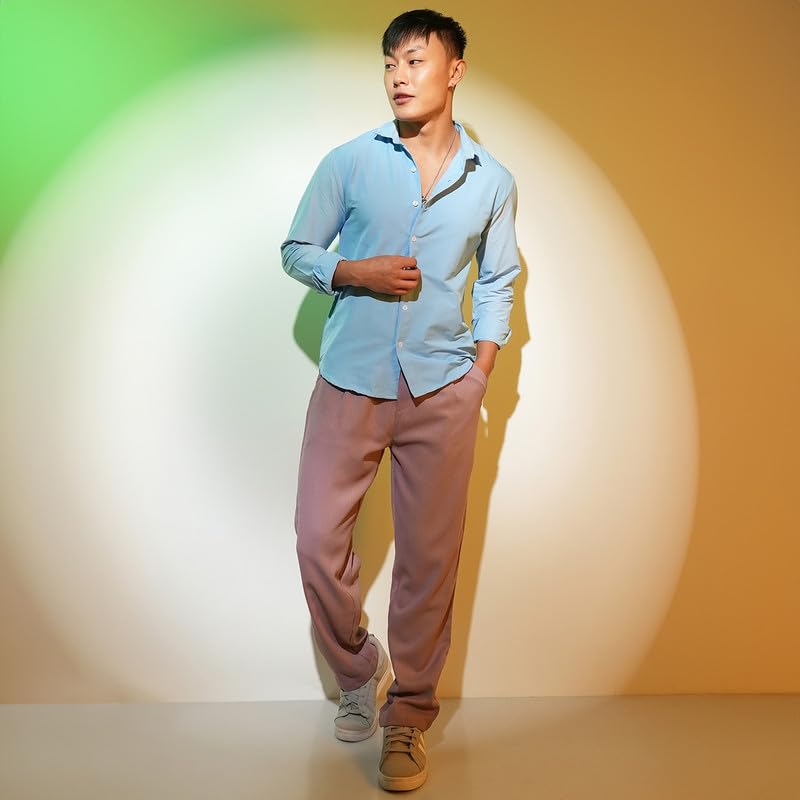 Image of CAHOOT Men's Solid Utility Shirt | Casual Wear | Spread Collar | Long Sleeve | Button Closure | Shirt Crafted with Comfort Fit for Everyday Wear