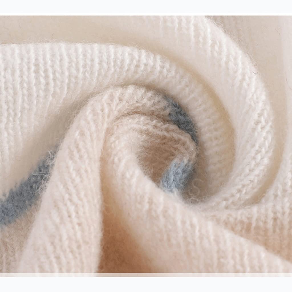 RWRAPS Sciarpa a Righe da Ragazza Sciarpa da Studente Sciarpa da Donna con Nappa Sciarpa Scialle Sciarpa Calda Versatile alla Moda (Colore : Bianco, Dimensioni : 185 * 75cm) (White 185 * 75cm)