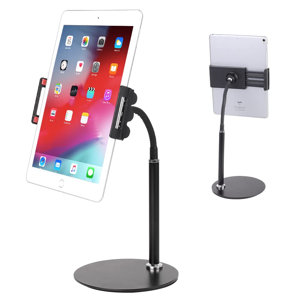 HOJI Cell Phone Stand, Adjustable Height & Angle Phone Holder Gooseneck Flexible Arm Universal Phone Stand for Desk, Aluminum Alloy Desktop Cell Phone Holder Compatible with 3.5"-6.5" Device (Black) (B09T1ZBTXZ) Amazon Price History, Amazon Price Tracker
