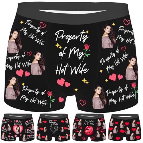 Personalized Briefs for Men, Boxers with My Face on Them, Mens Christmas Underwear, Sweet Gifts for Boyfriend2