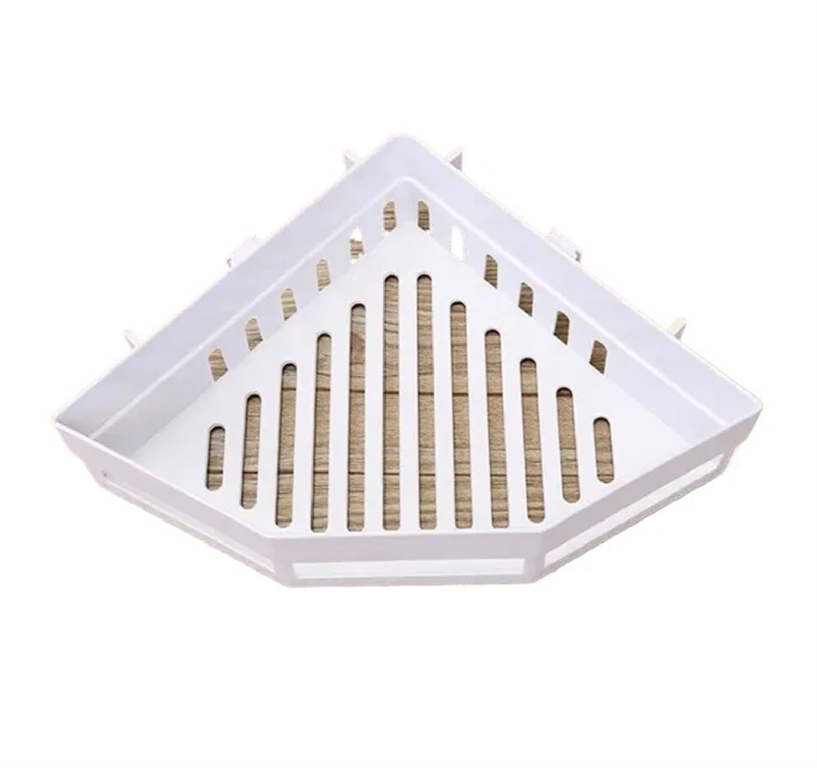 ZHOUXYFDC Shower Caddy 2pcs Suction Wall Triangular Shower Caddy Shelf Bathroom Corner Bath Rack Storage Holder Organizer Shelves(White-2pcs)