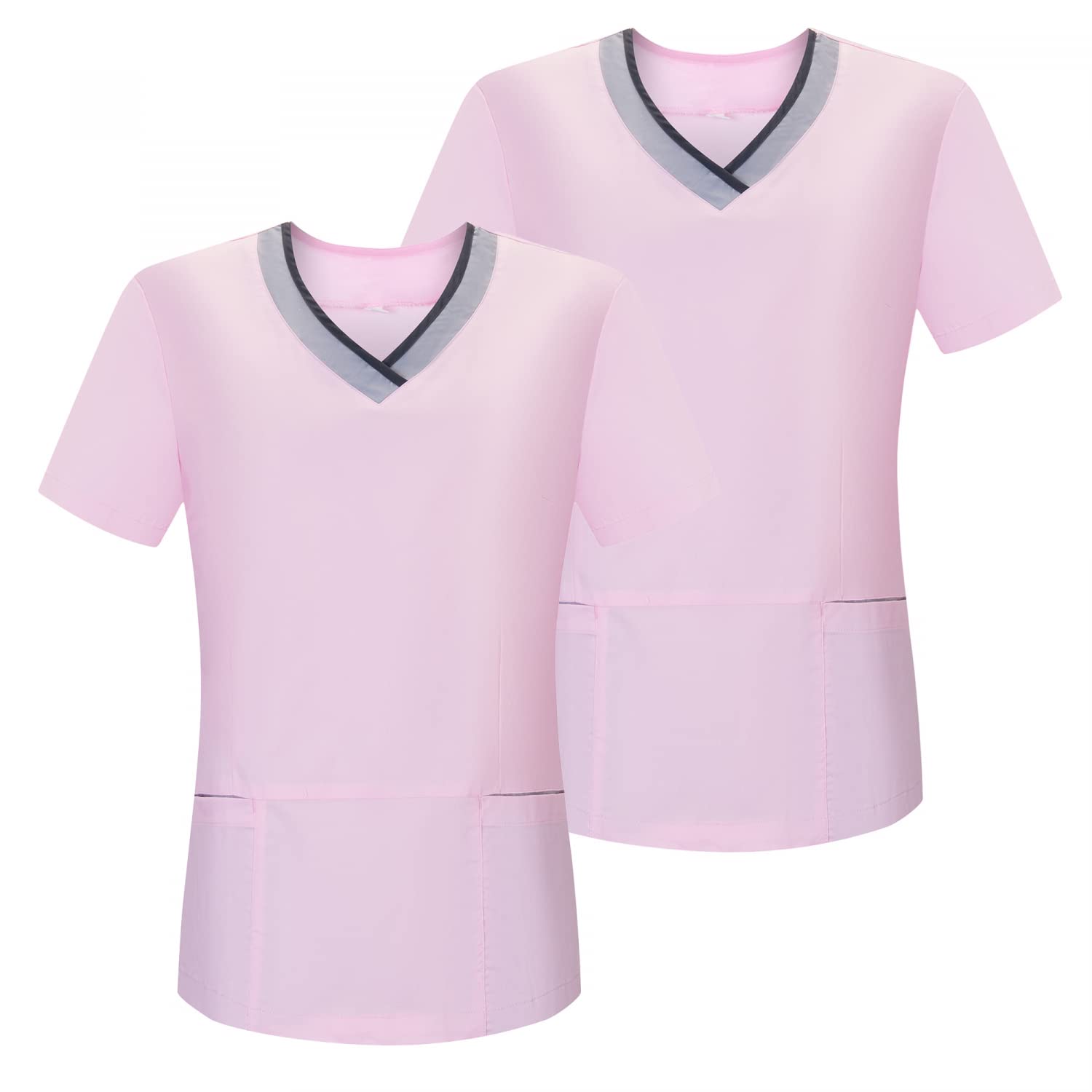 MISEMIYA Camisa de utilidades de Trabajo (Pack de 2) para Mujer