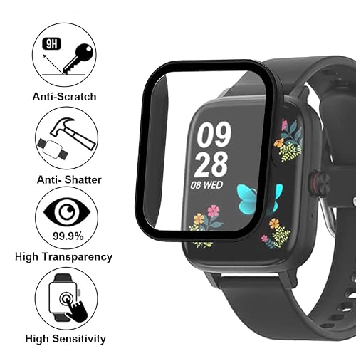 Smaate Smart Watch Cases With Screen Protector Compatible With Luoba I13 1.69”, Tozdto Bofidar Kaktin I13 1.7” Smartwatch, Hard Pc Case With Tempered Glass Protector, Protecting Watch Body & Screen #TOP3