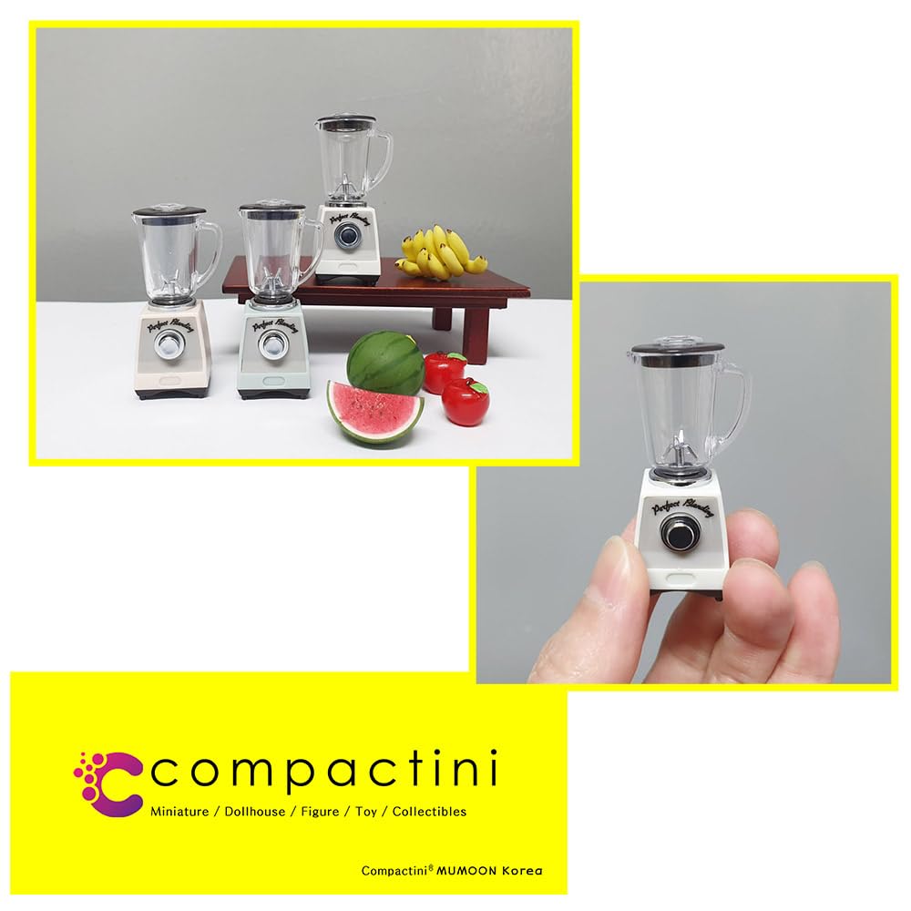 compactini Miniature Set 1:12 Scale Models Dollhouse Accessory Coffee Pots Blenders Oven Rice Cooker Waffle Machine Miniature Dollhouse Kitchen Accessories (Blender(Soft Pink))