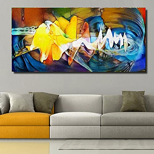 Impression Picasso tableau abstrait peinture sur toile 70x140 - 4