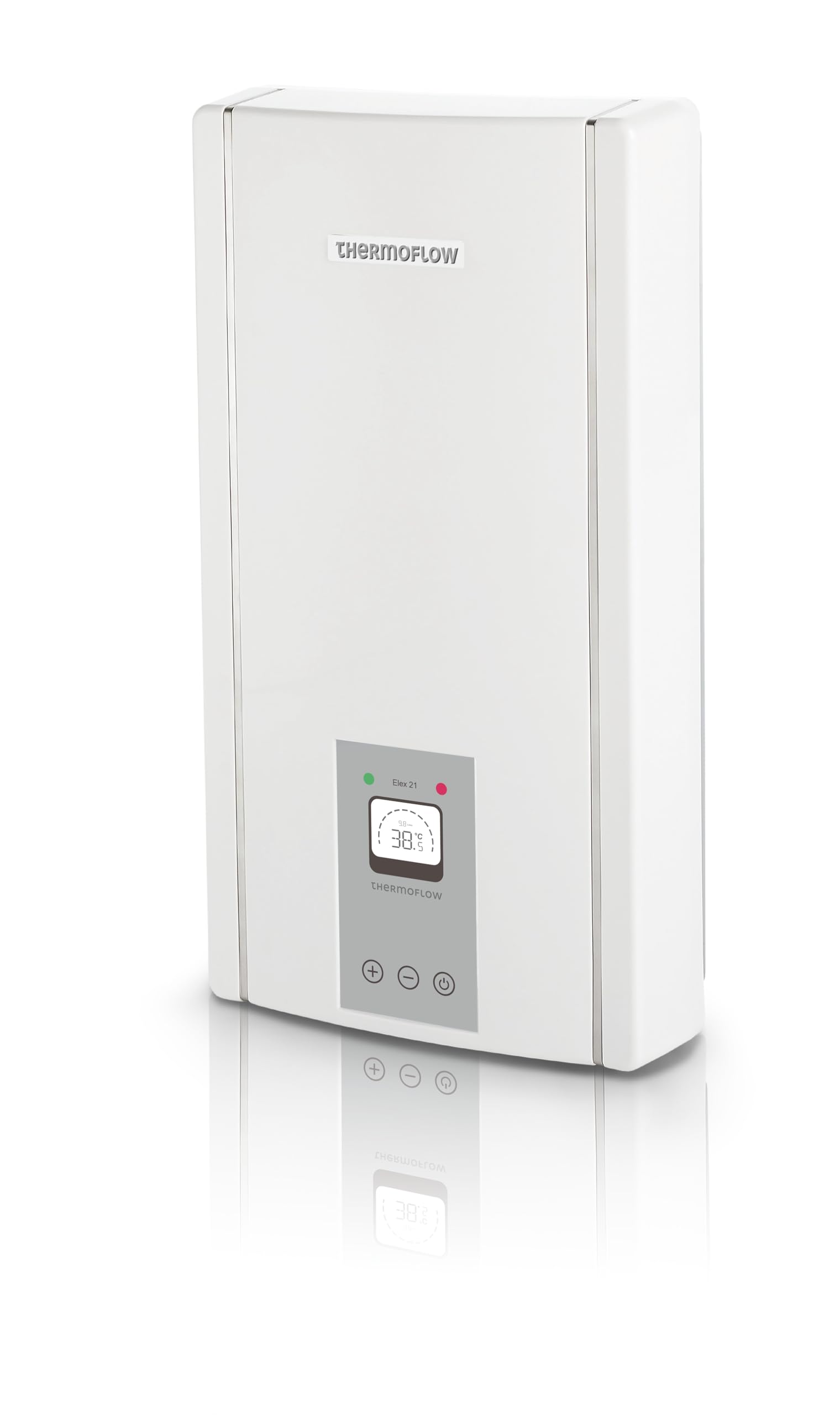 Thermoflow Elex 21 kW Durchlauferhitzer 400 V druckfest | Warmwasserbereiter bis 55 °C | G 1/2“ Anschluss | 11,8 L / min | Durchlauferhitzer für Waschtisch, Dusche oder Badewanne