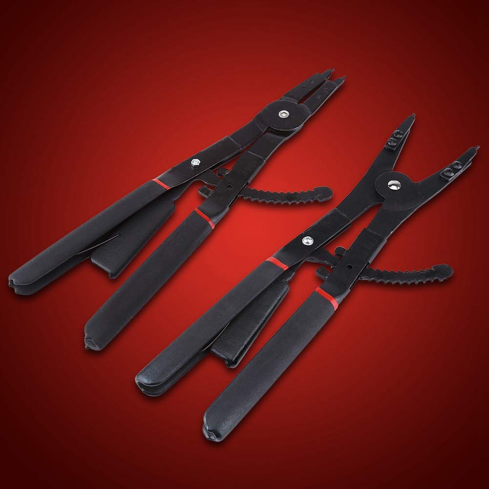 Alicates reemplazo para anillos elásticos, 16 "Universal Circlip Alicates reemplazo para anillos elásticos Juego de herramientas Anillo de retención con puntas de repuesto