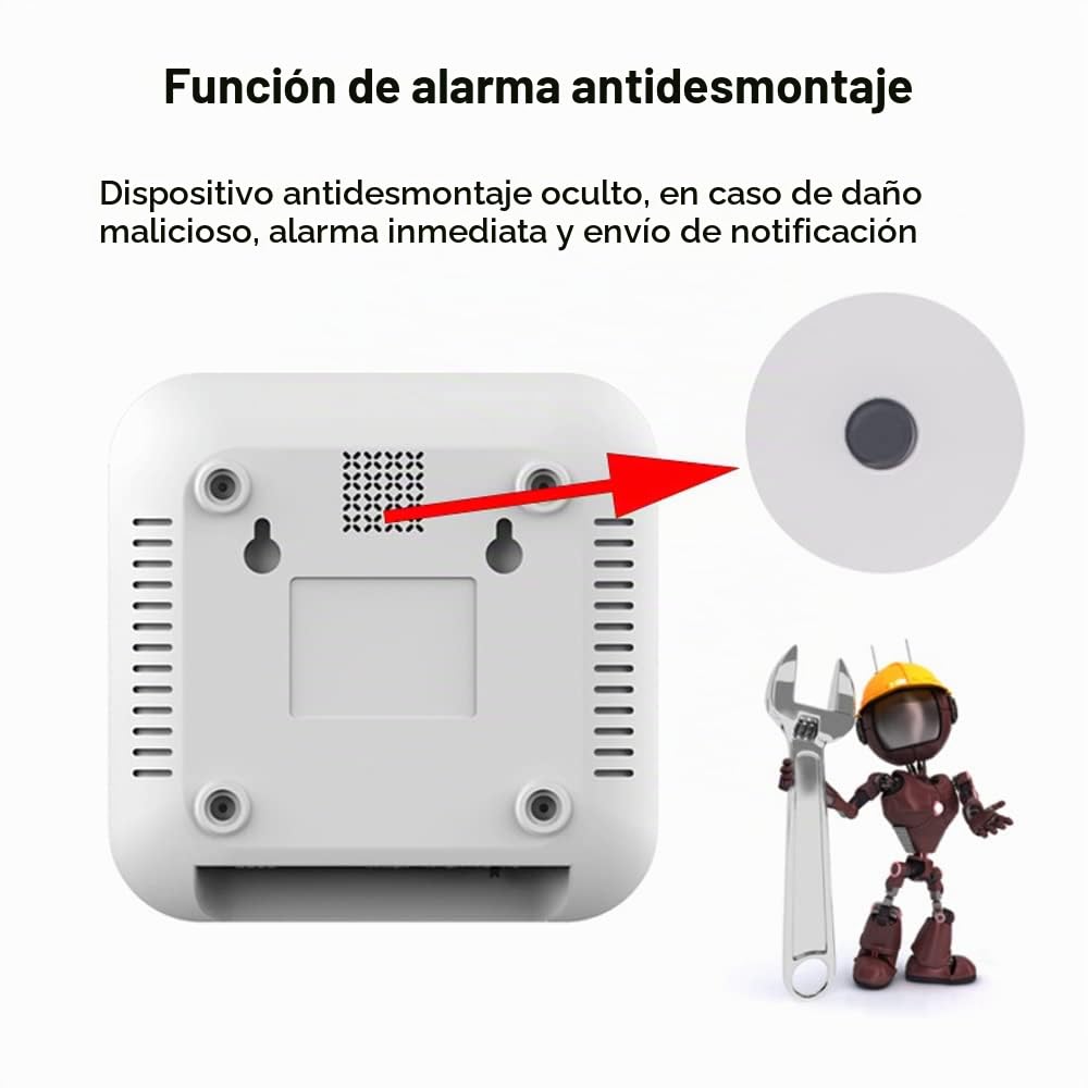 Wolf-Guard WM4N - Sistema de Alarma Inteligente 4G WiFi con Central de Alarma, Compatible con Tuya Smartlife App, Sensor de Puerta/Ventana y Sensor de Movimiento Incluidos, Control Remoto, Kit