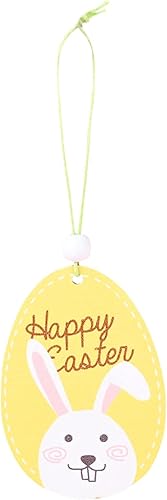 Cadena transparente para colgar la puerta colgante de madera de Pascua para colgar en la pared para decoración del hogar y colgar adorno de