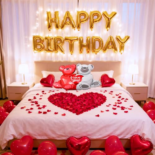 Image of Happy Birthday Decorations kit for Him /her, Bedroom, Hotel Room