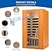 RESTISLAND Infrared Sauna for Home, Near Zero EMF Home Saunas for up to 2 Person, Indoor Dry Heat Sauna Room with Infrared Red Light Therapy, Bluetooth Speakers, Canadian Hemlock Wood