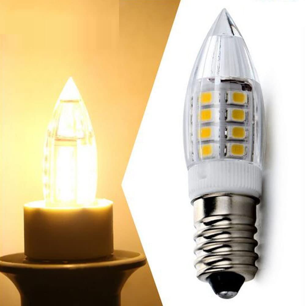 RZL Lighting, Confezione da 50, Lampadine a LED Lampada AC220V 33LED E14 4W Lampada da 360 gradi in cristallo bianco caldo/freddo(Warm White)