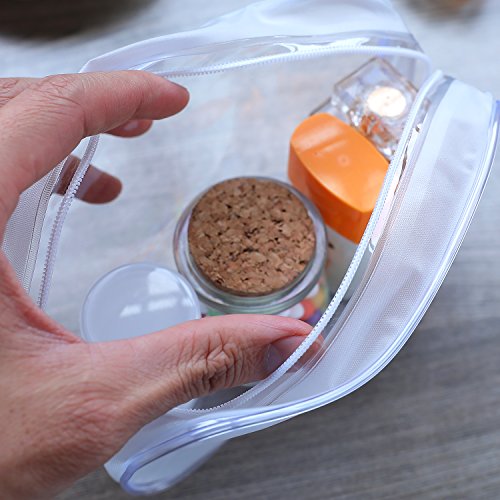 Pangda 5 Pack Clear PVC Zippered Toiletry Carry Pouch Portable Cosmetic Makeup Bag for Vacation, Bathroom and Organizing… - Image 5