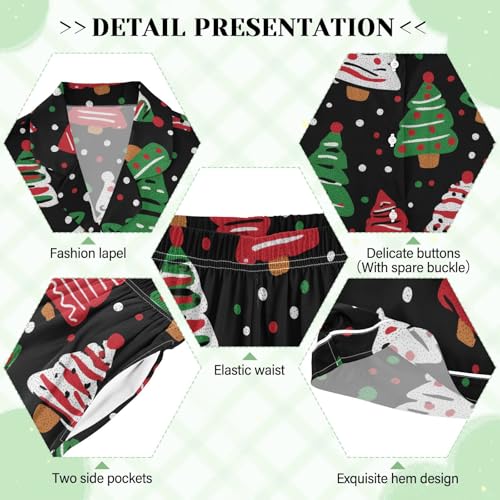 Image of Womens Silk Satin Pajamas Set Western Theme Womens Short Sleeve Shorts Set 2 Piece Sleepwear Lounge Set S-XXL
