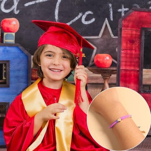 2025 Graduation Gifts for Girls Boys,Handmade Braided Heart/Compass Bracelet for Preschool Kindergarten 5th 8th Grade High School Phd Senior Graduation Graduate4