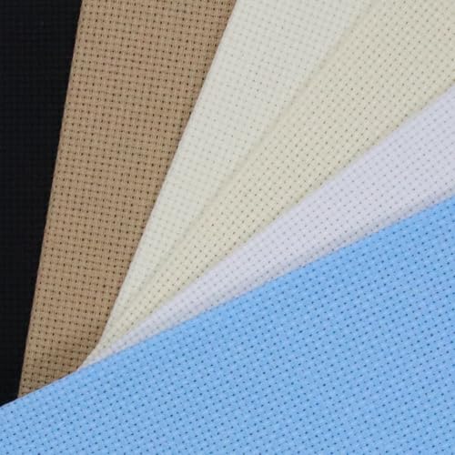 Image of KCS 6 pc of 12 inch x 18 inch (30cmx45cm) Counted Cotton Aida Cloth Cross Stitch Fabric (14CT-A)