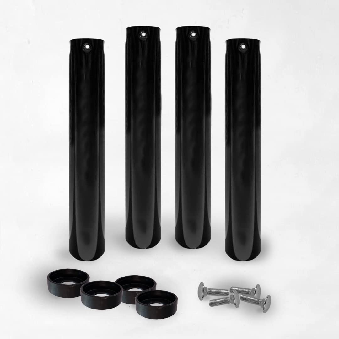 Set 4 Piedi Letto In Acciaio - Altezza 35 Cm, Universali Per Reti A Doghe, Bullone M8 Incluso, Made In Italy - Foto 2