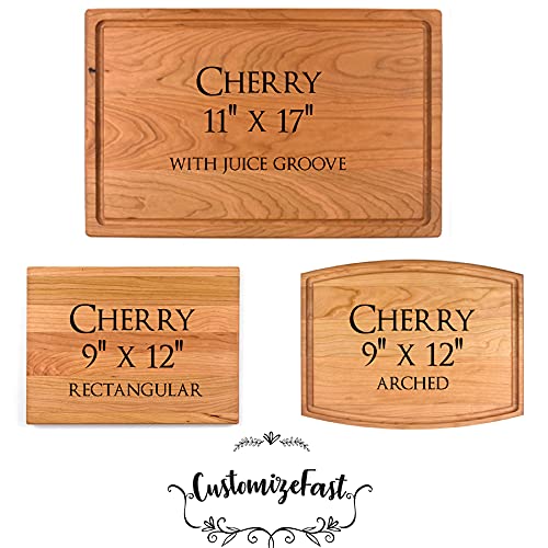 Tabla de cortar rectangular de madera de cerezo con grabado de la Tabla Periódica, 9x12 pulgadas miniatura 7