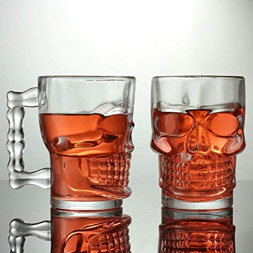 Buy SHS Sales® Skull Beer Mug 520ML for Your Home Bar Set of 2 Online