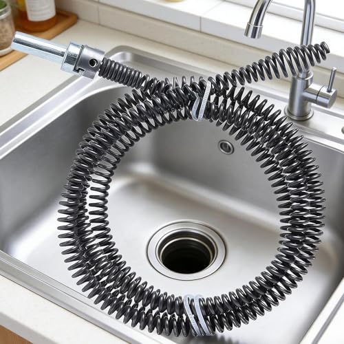 Câble de débouchage de 500cm avec connecteur pour d'évier