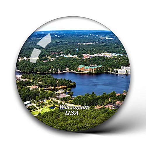 Jollin Estados Unidos América Wisconsin Dells Imanes de Nevera Cristal para la Pegatina del refrigerador Recuerdos de Viaje de la Ciudad Pizarra Regalos para el hogar