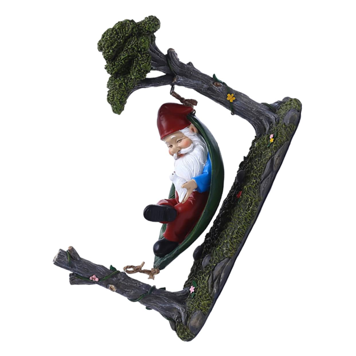 Weihnachtswichtel Gartenfigur Resin Hängematte Langlebige Kreative Harzdeko Für Außenbereich Rasen Und Mikrolandschaft Geschenkidee