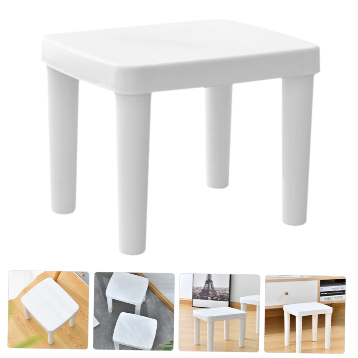 GARVALON Rutschfester Kindertritthocker aus Kunststoff Stabile Dreiecksform Hohles Design Leicht zu Verstauen für Badezimmer