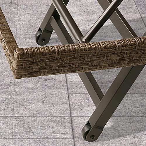 Ulax Furniture Outdoor Wicker Chaise Lounge Adjustable Padded Patio Reclining Chaise Lounger Chairs With Non-Rust Aluminum Frame And Wheels, Set Of 2 #TOP7