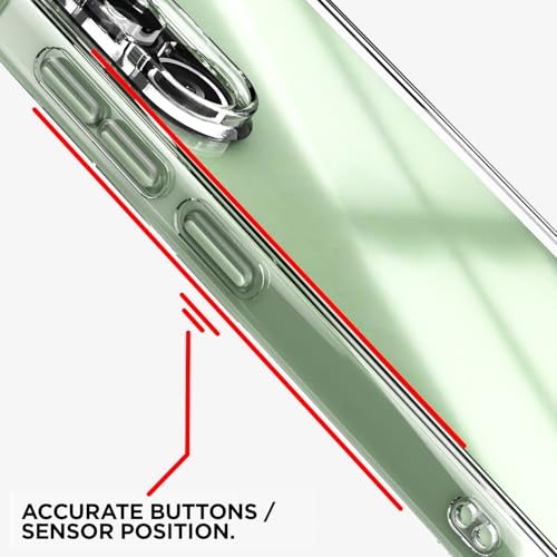 Image of Amazon Basics Back Cover for Samsung Galaxy M56 5G PC + TPU Clear Transparent Raised Edges Shockproof Protective Phone Bumper Case(Transparent)