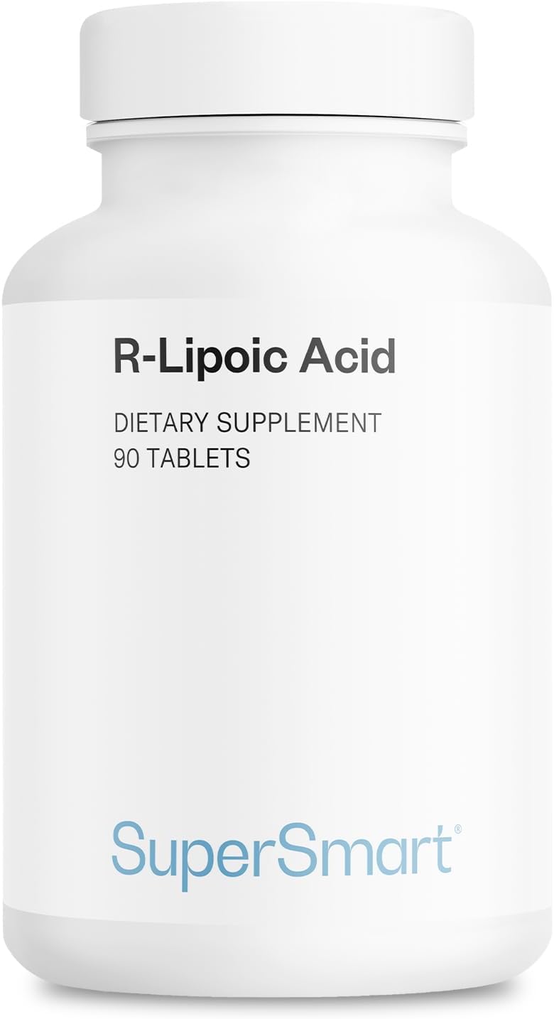 Supersmart - R-Lipoic Acid 300mg per Day - Brain Supplement & Antioxidant Properties | Non-GMO & Gluten Free - 90 Tablets