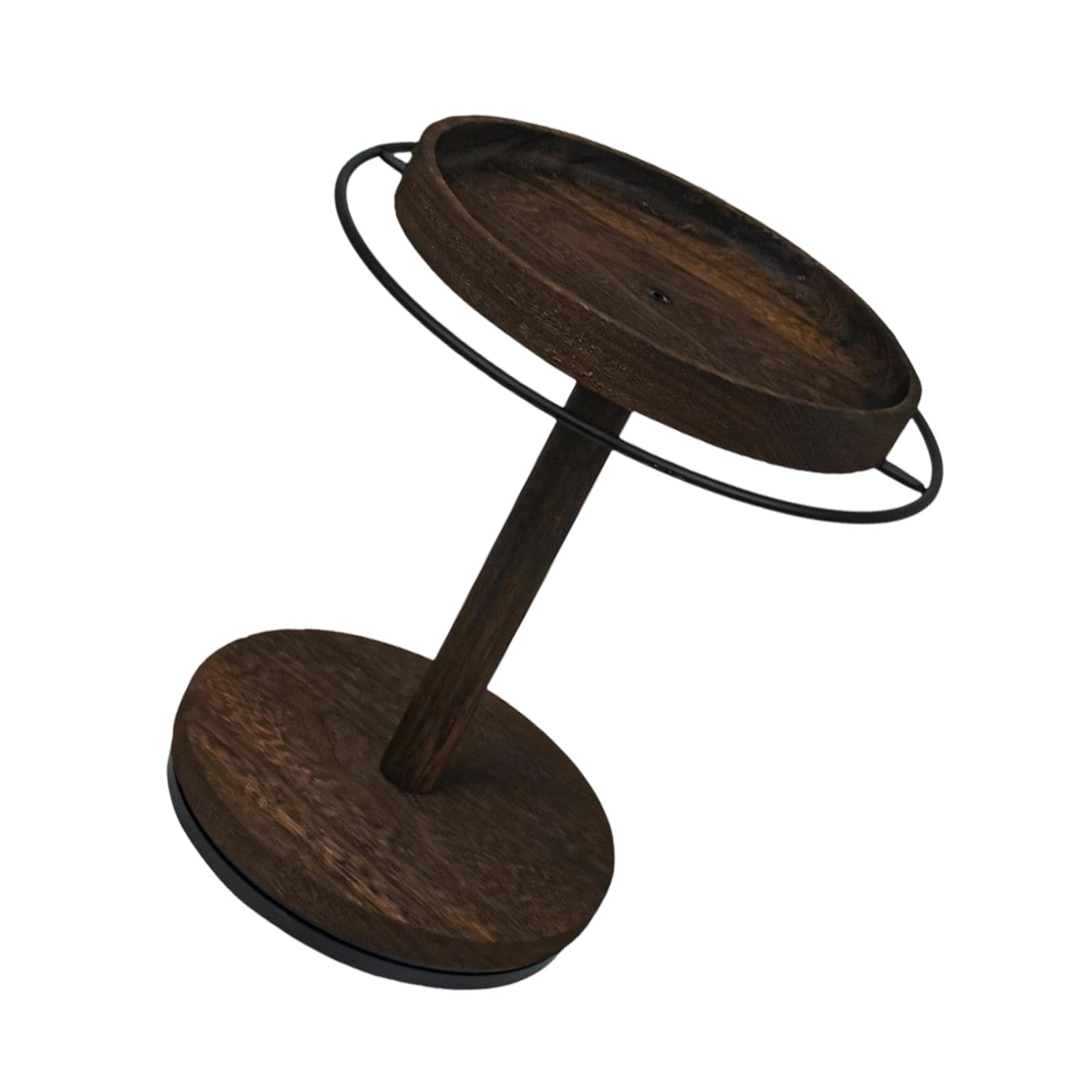 CAZSTYK 360 Degree Rotating Sunglasses Display Stand Paulownia Wood Modern Desktop Organiser for Eyewear and Accessories Whirling Eyewear Holder
