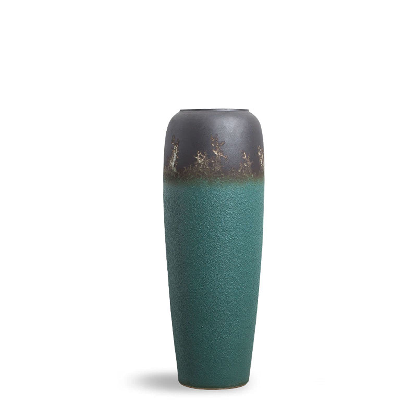 asdchZen Vintage Green Ceramic Vase, Living Room Decoration Large Floor Vase Multifunction Indoor Decorative Vase,Green-25 * 76CM