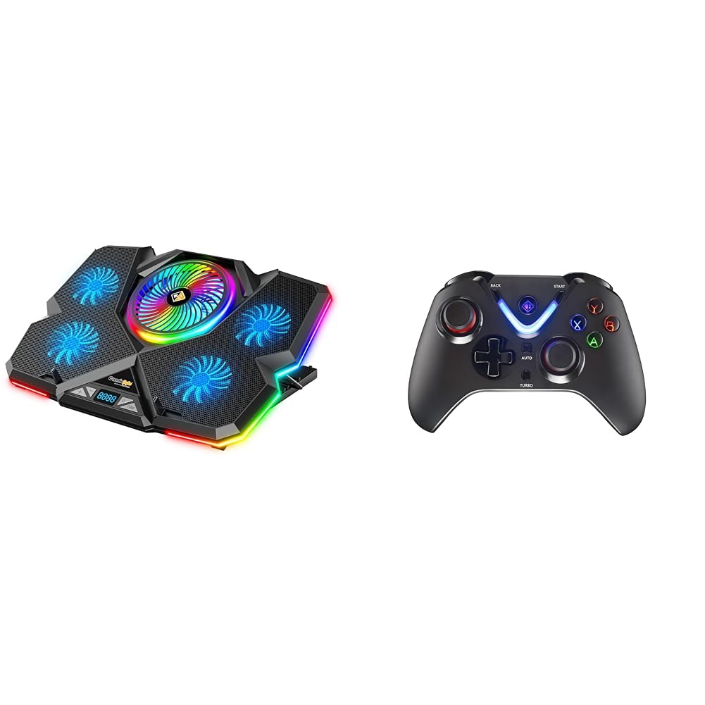 Cosmic Byte Cyclone RGB Laptop Cooling Pad with 5 Fan, Adjustable Speed, USB Hub (Black/Blue) (B0C5C3JTHW) Amazon Price History, Amazon Price Tracker