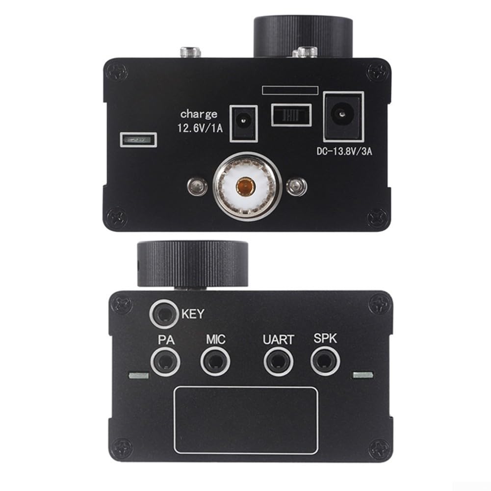 USDX - Transceptor de onda corta HF QRP SSB CW de 8 bandas con batería de 6000 mAh, micrófono integrado, carcasa de metal para radio aficionada